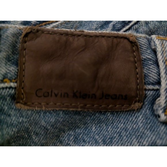 Calvin Klein Jeans Mens 36x32 Straight Leg Denim Pants Light Wash - Picture 2 of 8